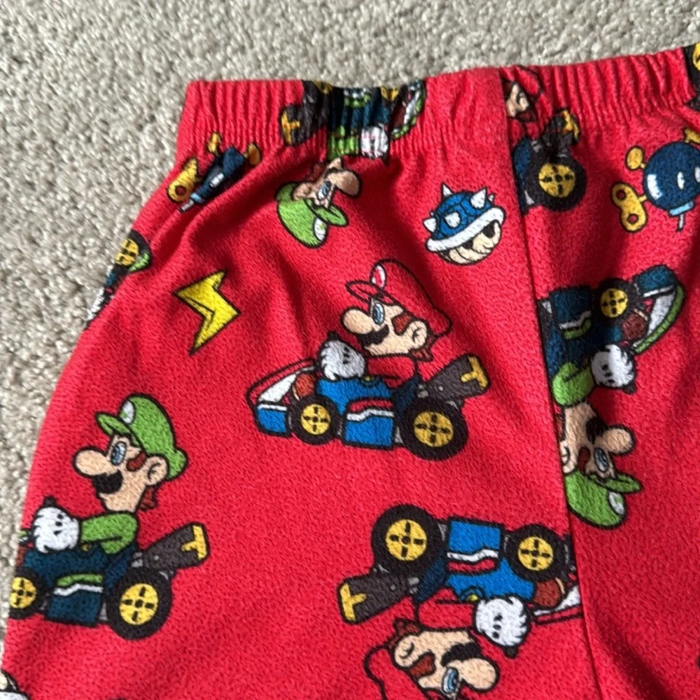Mario & Luigi Pajama Bottoms Boys Size 6 Flannel PJ Wide Leg Bottoms